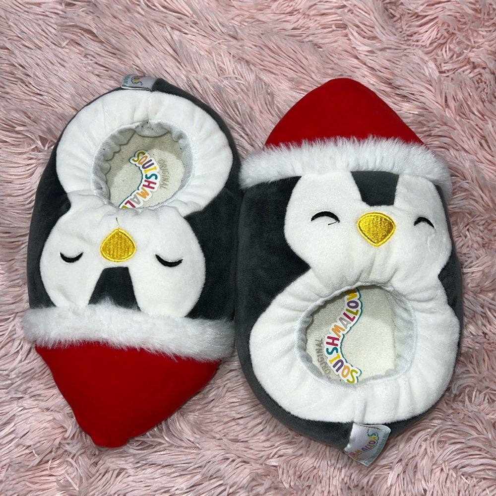 Squishmallow penguin slippers